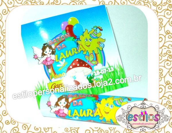 Baton Garoto com adesivo personalizado